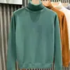 Suéter de gola alta de outono e inverno transfronteiriço, suéter masculino da moda, solto e quente, suéter de base espessada para adolescentes