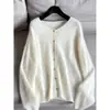 2026 Cardigan Básico de Punto de Lana y Felpa Chaqueta Suéter Corta para Mujer Venta al por Mayor H03FS88002