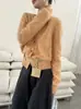 Suéter Cardigan de Lã Cashmere Escovada com Fio Floral e Lantejoulas Douradas para Mulheres, Peça de Tricô de Manga Longa para Outono e Inverno, Novo Estilo 26