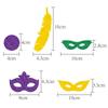 Máscara de cumpleaños de carnaval de Amazon, decoración para fiesta, temática de MARDI GRAS, colorida pieza redonda, dije de flor para tirar