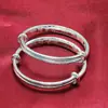 Pulsera de plata de ley para niños plata pura 999 pulsera de ciruela para niños año saludable feliz seguro estilo étnico luna llena regalo
