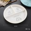 [Empaque con logotipo personalizable y etiquetado a color] Plato de plástico dividido de paja de trigo, plato reductor de grasa para el hogar