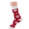 Calcetines Navideños Spot de Amazon para Hombres y Mujeres de Media Pantorrilla Calcetines Navideños Comercio Exterior Copo de Nieve Árbol Verde Árbol Regalo Zhuji