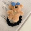 Lindo Osito de Peluche Divertido con Lazo Anillo para el Cabello Pin BB Clip Todo Fósforo Cuerda para el Cabello Estilo Corazón de Niña Pinza para el Cabello Infantil