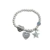 Pulseira de Miçangas Coração Simples Estilo Coreano para Mulheres Fashionável Luxo Leve Design de Nicho Exquisito Versátil Sensação de Alto Padrão Joia de Mão