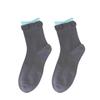 Meias femininas de renda Double Luo Kou, meias de algodão enroladas para primavera, tubo médio, com tiras respiráveis, meias femininas Miu Wind Piled