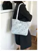 Bolsa de algodón acolchada estilo coreano suave transfronteriza floral tela francesa pequeña fresca bolsa de axila bolsa de hombro para el trabajo