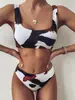 Nuevo chaleco con estampado de vaca Bikini popular traje de baño de dos piezas Bikini europeo y americano Bikini de AliExpress 76130