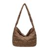 Bolsa de Ombro de Inverno Bolsa de Algodão Nicho 2024 Nova Bolsa Transversal Estilo Feminino Grande Capacidade Fashion Grande Capacidade Bolsa de Penas