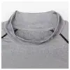Ropa Deportiva Nueva para Fitness de Manga Larga para Hombre con Cuello Alto Ropa de Entrenamiento Mallas para Correr Mallas de Secado Rápido para Ciclismo Capa Base