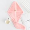 Siqian fleece de coral cor sólida touca de banho fábrica atacado turbante triângulo adulto absorvente toalha para secar cabelo touca para secar cabelo