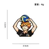 Insígnia de Menino de Vôlei Broche Periférico de Anime Japonês Decoração de Mochila Acessório de Metal Convenção de Anime Pequeno Presente