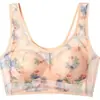 Sujetador de Ropa Interior Estampado Estilo Mamá Tendencia en Tiktok para Mujeres de Mediana Edad y Mayores, Talla Grande Cómodo Chaleco de Malla sin Aros