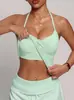 Nuevo Sujetador Deportivo Cruzado de Cuello Halter con Escote en V 2026 para Mujer, Transpirable, que Absorbe la Humedad, Repele el Sudor, Ropa de Yoga para Deportes al Aire Libre y Running