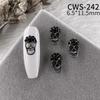 Joyería para decoración de uñas con diamantes 2024, nuevo estilo retro oscuro de Halloween, personalidad de araña, accesorios de aleación de calavera para uñas
