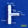 Conector de Mangueira de Três Vias Pe Plástico Tipo T Diâmetro Igual Acessórios Pagoda Conector de Três Vias