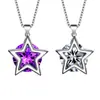 Collar con colgante de estrella de cinco puntas Yihua Cadena corta coreana para clavícula Colgante de ráfaga de estrella Regalo Colgante de piedra del amor