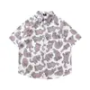 Camisetas de Manga Corta Divertidas con Dibujos Animados y Graffiti Estilo Hong Kong Veranieño para Hombres y Mujeres Estilo Dopamina Sueltas Dulces Florales Camisas Modernas