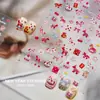 2026 Novo Modelo Ano do Cavalo Pônei Colorido Embossado Adesivos para Unhas 3D Fofo Caneta Porta-Lápis DIY Copo d'Água Adesivos para Unhas