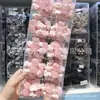 Nova Contas Pendentes de Coração Luminous de Cereja Tridimensional Perolada Rosa para Cabelo de Criança Pequena Laço de Cabelo de Menina Fofa