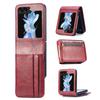 Adecuado para Exportación, Funda de Cuero para Teléfono Móvil Samsung Galaxy Zflip8 con Múltiples Ranuras para Tarjetas, Cubierta Flip7 de Cuero PU