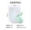 Venta directa en stock molde de silicona de azúcar modelo de conejo de Pascua molde de decoración de vela de aromaterapia de conejo de orejas plegables tridimensional 3D