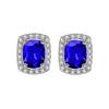 Deseo venta caliente moda color tesoro aretes fabricantes mayoreo aretes de diamante rectangulares aretes de cristal de circón color diamante completo