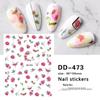 Redanco novo 3D net vermelho explosões rosa pequena margarida nail art adesivos adesivos de unhas atacado