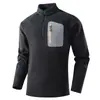 Nueva Chaqueta de Montañismo Cálida para Exteriores de Invierno 2026 con Cuello Alto de Media Cremallera, Forro Polar de Poliuretano, Chaqueta Versátil de Manga Larga