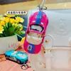 Chaveiro Pingente de Carro Esportivo Puxa-e-Solta em Liga Graffiti Simulação Modelo de Corrida Pingente para Mochila Escolar de Estudante Pequeno Presente Atacado
