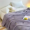 Manta Raschel de Invierno Engrosada Cálida de Terciopelo de Leche Coral Fleece Manta para Dormitorio Manta Pequeña Manta para Sofá para Cama