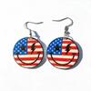 Amazon aretes Día de la Independencia Americana bandera mariposa vaca dedo Smiley águila colgante joyería amor aretes