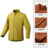 Chaqueta softshell impermeable a prueba de viento para exteriores y escalada, con cuello alto de primavera, cárdigan cálido con forro polar para hombre y mujer