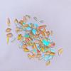 Misturado com 100 peças de nail art Net Red em forma de broca plana Aurora mágica polarizada transparente broca plana prego broca decorativa