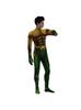 Aquaman 2 Body de una pieza Aquaman Disfraz de Cosplay para Halloween Hombre Musculoso Dorado Aquaman Disfraz de Cosplay