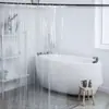 Cortina de Chuveiro Peva Anti-Embaçante Amazon Transfronteiriça Divisória de Banheiro Cortina de Chuveiro Eva Cubo d'Água Transparente Cortina de Banheiro