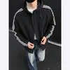 Jaqueta Corta-vento Casual Solta Estilo Coreano Transfronteiriça, nova coleção primavera/outono, design com capuz de três listras masculinas, versátil e modeladora, tendência
