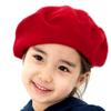 Nueva boina infantil de lana sintética de invierno estilo coreano transfronterizo, moda simple, sombrero de princesa, sombrero infantil para las Cuatro Estaciones