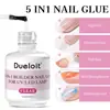 Esmalte em Gel para Unhas Cinco em Um Transfronteiriço, Arte de Unhas Degradê, Gel Base Fortalecedor, Adesivo para Unhas, Gel de Construção para Fototerapia com Função UV