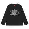 Camisetas Casuales Sueltas de Manga Larga Raglán con Bloques de Color Estampado de Letras Alcatraz para Hombre y Mujer Marca de Moda al por Mayor Transfronteriza
