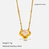 Collar Transfronterizo Exquisito de Acero Inoxidable para Mujer, Lujo Ligero, Sensación de Alta Gama, Cadena para Clavícula que No se Desvanece, Joyería de Acero de Titanio Dorado de 18K