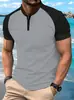 Camiseta polo deportiva con cuello Henry y botones para hombre, venta rápida de Amazon, verano 2025, transfronteriza entre Europa y Estados Unidos