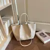 Bolso Tote Transfronterizo Retro de Gran Capacidad Estilo Coreano de Moda Bolso de Hombro Único Tejido de Alta Gama Diario Casual para el Trabajo Bolso de Axila