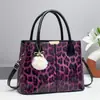 Bolso Cruzado Portátil Transfronterizo, Bolso de Hombro Estampado de Leopardo, Bolso de Mujer Moderno, Casual y Elegante, Bolso de Gran Capacidad para Madres de Mediana Edad