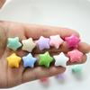 Brilhante Candy Color Bonito Gordinho Estrela Resina Estrela de Cinco Pontas Acessórios DIY Acessórios de Cabelo Feitos à Mão Materiais Feitos à Mão