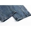 Diseño Genérico Sastrería Estéreo Lavado Retro Jeans de Trabajo para Hombre Pantalones Rectos Holgados K95326