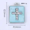 Nuevo Colgante Cruz Rectangular Creativo Más Vendido Colgante Individual Material para Accesorios DIY Placa Aleación Galvanizada Al Por Mayor