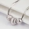 Nuevo Collar de Plata de Ley S925 para Mujer Cadena de Hueso de Serpiente Multicapa Bola de Tres Cepillada Estilo Frío Lujo Ligero Moda Versátil Celebridad de Internet