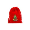 Fornecimento Direto Transfronteiriço Grande Saco Vermelho de Veludo de Natal Saco para Embalagem de Presente de Joias Saco de Presente para Doces de Maçã do Papai Noel