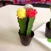 Cactus, planta pequeña de interior en maceta, planta suculenta, regalo para oficina y guardería, planta verde purificadora de aire